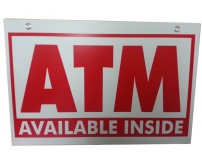 ATM Inside Coroplast ATM Sign, 18x24